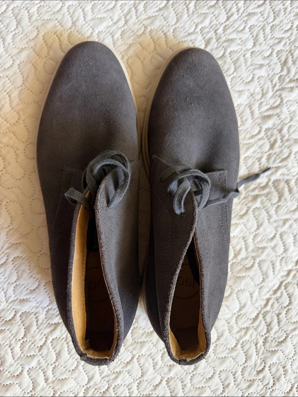 1901 Men's Gray Suede Leather Chukka Desert Boots Lace Up Size 9.5